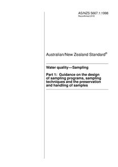 AS/NZS 5667.1 AS/NZS 5667.1
