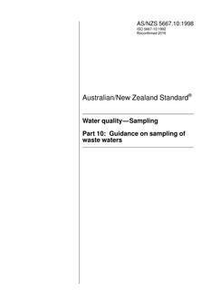 AS/NZS 5667.10 AS/NZS 5667.10