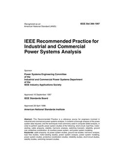 Download IEEE 399 In PDF - International Technical & Specifications Codes
