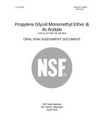 NSF Propylene Glycol Monomethyl Ether & its Acetate NSF Propylene Glycol Monomethyl Ether & its Acetate